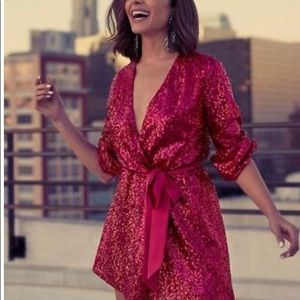 Olivia Culpo Express Surplice Pink Dress